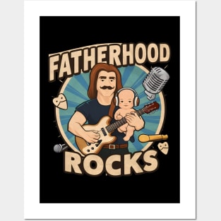 Rockin Dad Celebrating Dad with Cool Vibes and Rockin' Designs Posters and Art